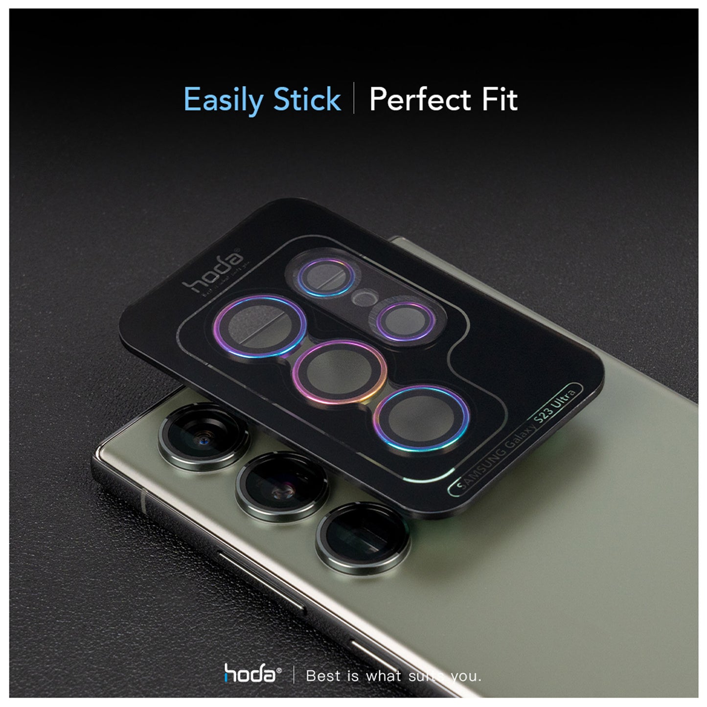 Hoda Sapphire Lens Protector for Samsung S23 - S23+ - S23 Plus (3 pcs lens) - Titanium (Barcode: 4711103547854 )
