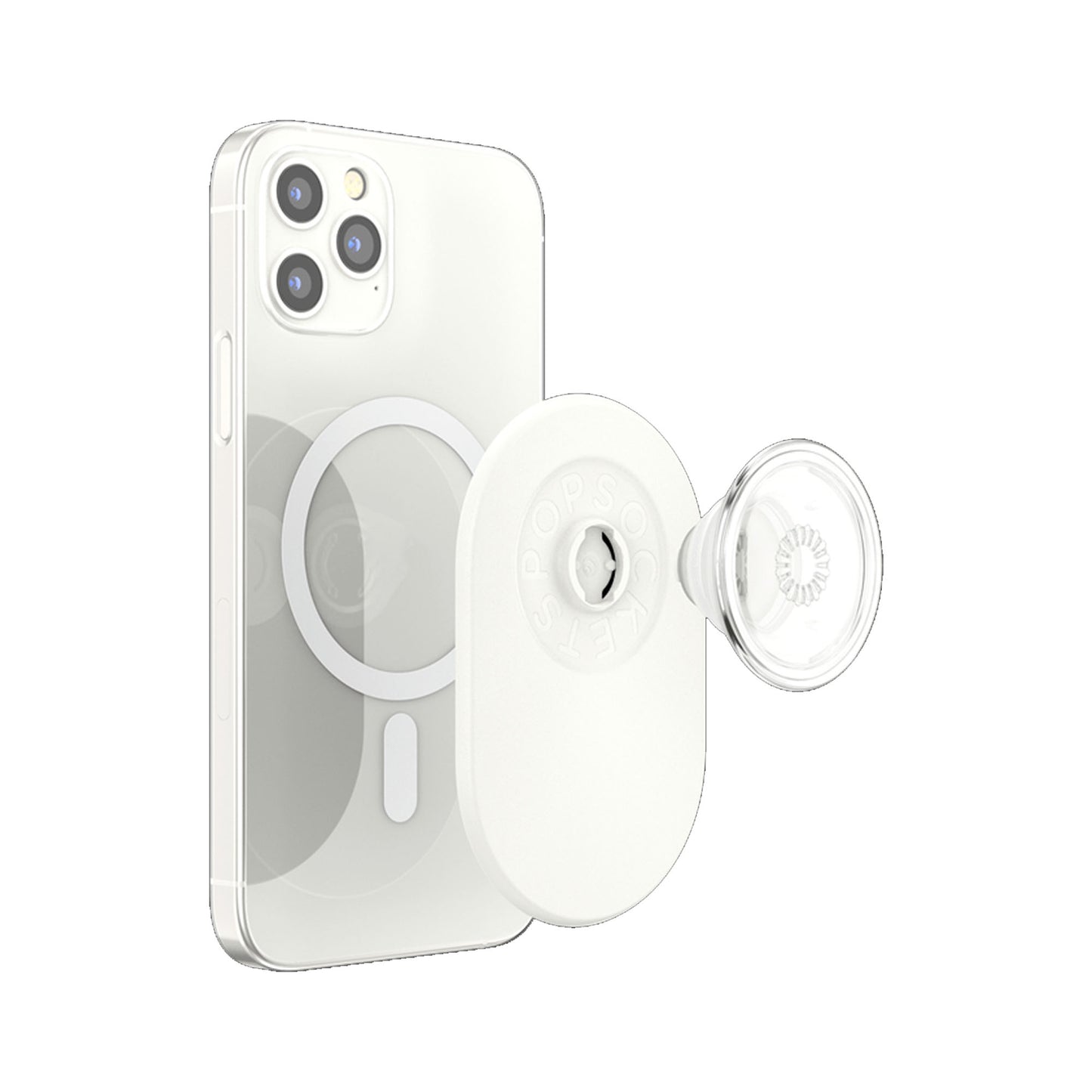 PopSockets Popgrip for Magsafe Magnetic phone grip and stand - Clear White (Barcode : 840173720875 )