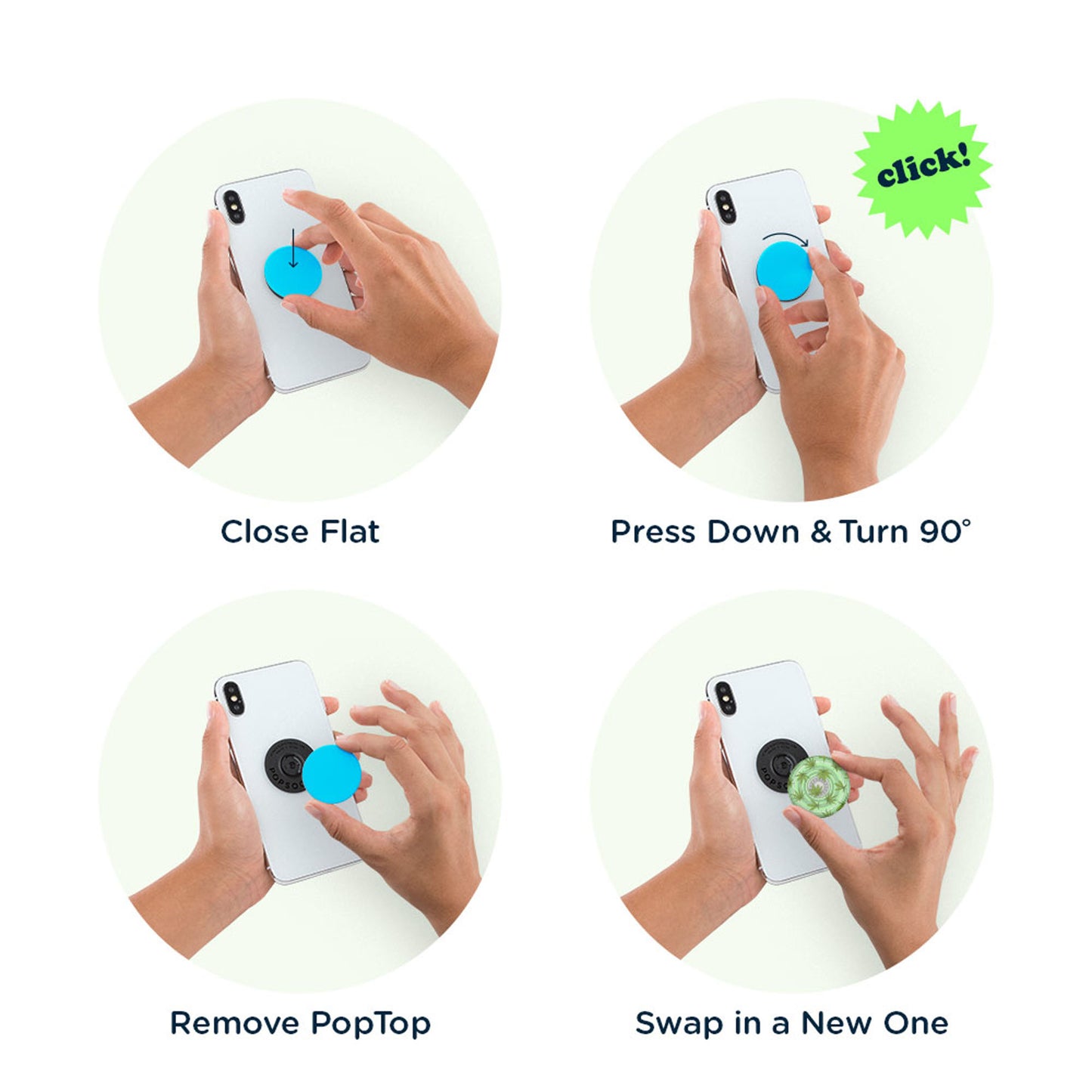 PopSockets PopGrip Swappable - Translucent Mary Jane (Barcode : 840173719473 )