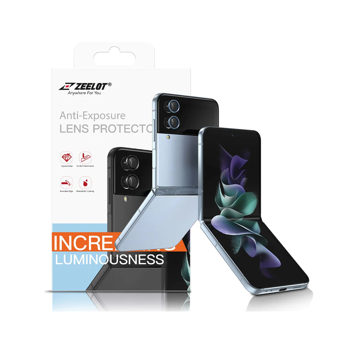 [ONLINE EXCLUSIVE] ZEELOT PIshield Titanium Alloy Lens Protector for Samsung Galaxy Z Flip 5 / Flip 4 - Forexengineer -Malaysia- 4891011517481--4891011517467--4891011517498--4891011517474---4891011516378