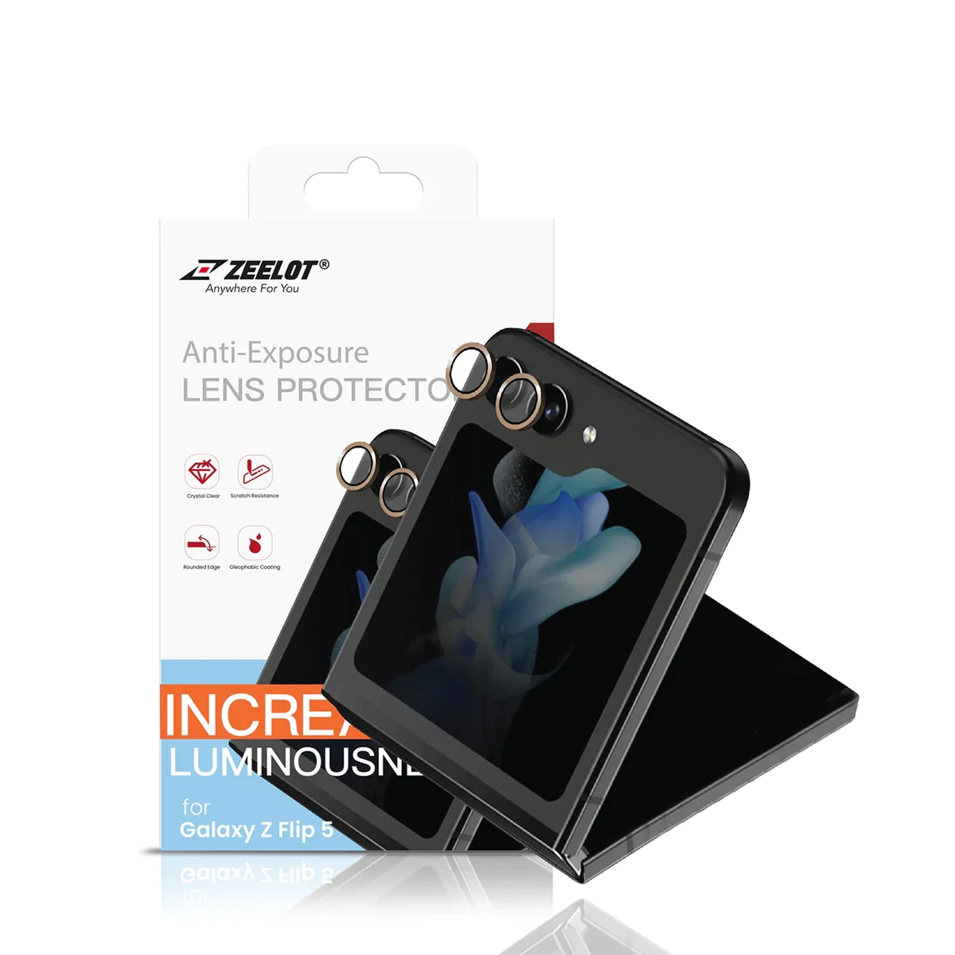 [ONLINE EXCLUSIVE] ZEELOT PIshield Titanium Alloy Lens Protector for Samsung Galaxy Z Flip 5 / Flip 4 - Forexengineer -Malaysia- 4891011517481--4891011517467--4891011517498--4891011517474---4891011516378