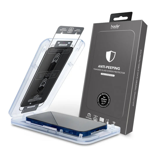 Hoda Anti-Peeper ( Privacy ) Tempered Glass Screen Protector for iPhone 15 Series ( Dust Free Helper Included ) - Forexengineer -Malaysia- 4711441973377-4711441973360-4711441973353-4711441973346