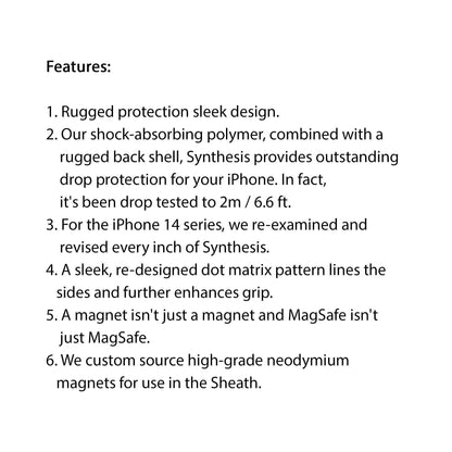 Caudabe Synthesis for iPhone 14 Pro  - Magsafe Compatible - Steel Blue