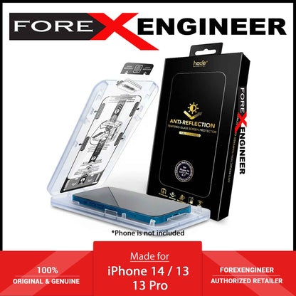 Hoda Anti-Reflection for iPhone 14 - 13 -13 Pro - with Dust Free Helper - Full Coverage Tempered Glass Screen Protector ( Barcode: 4711103546222 )