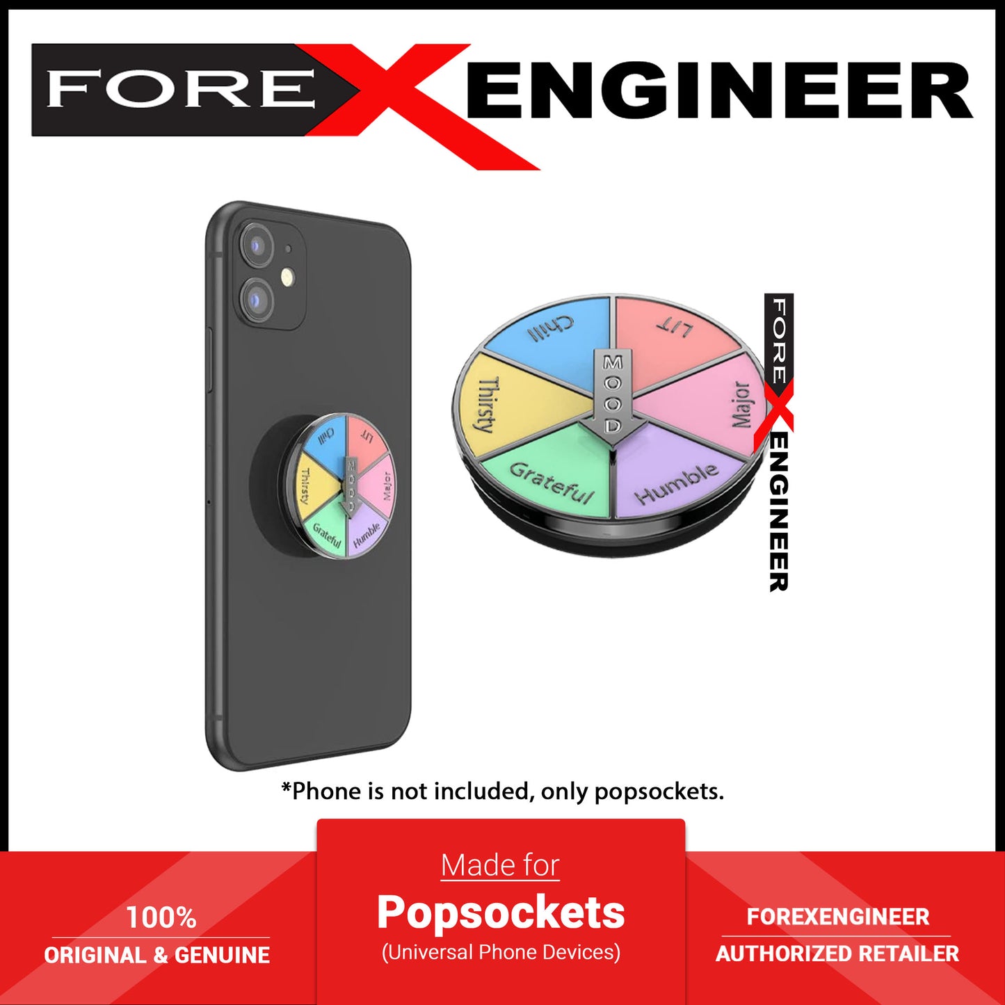 PopSockets PopGrip Luxe Swappable - Enamel Spinner Mood (Barcode : 840173717028 )