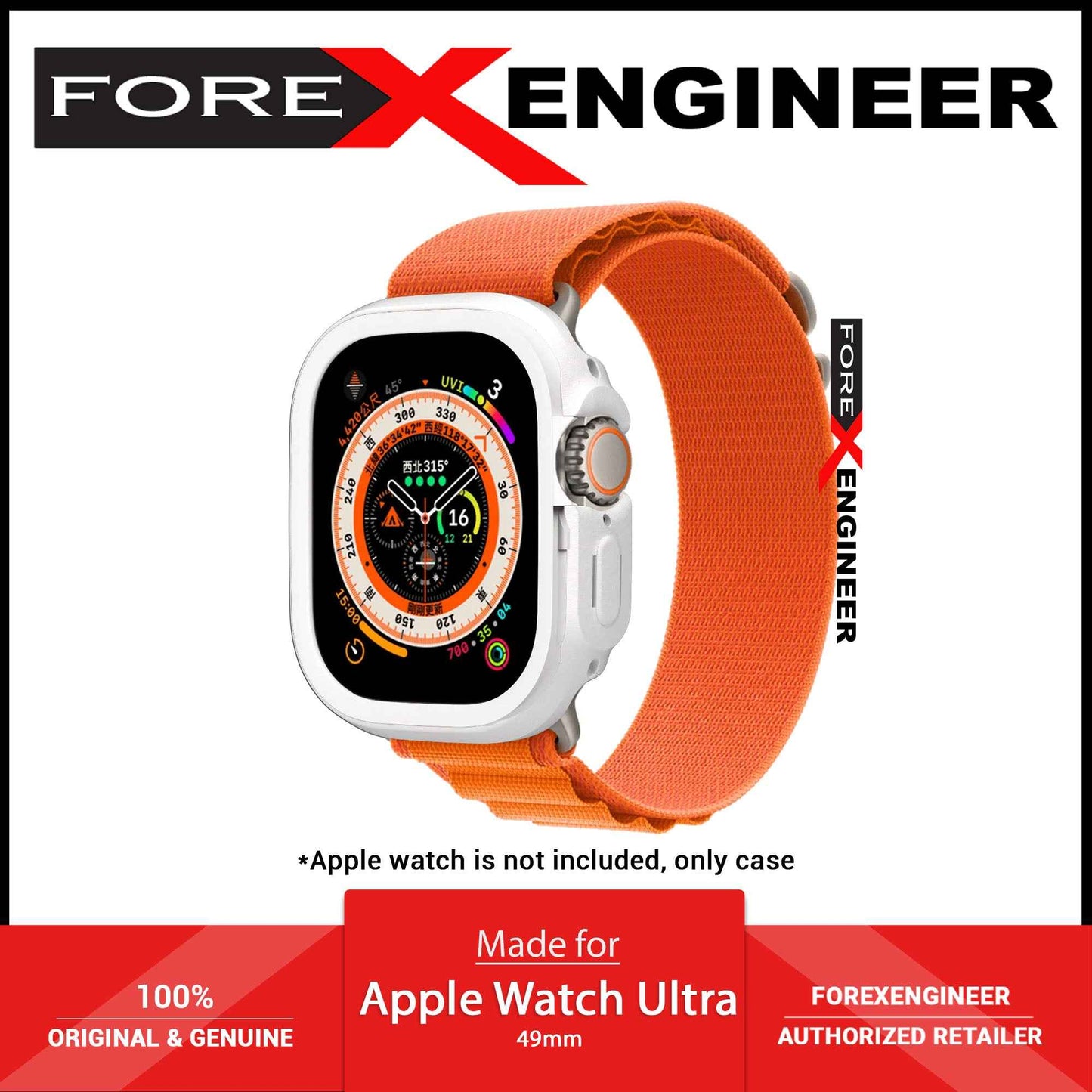 Rhinoshield CrashGuard NX for Apple Watch Ultra 49mm - White (Barcode : 4711366111021 )