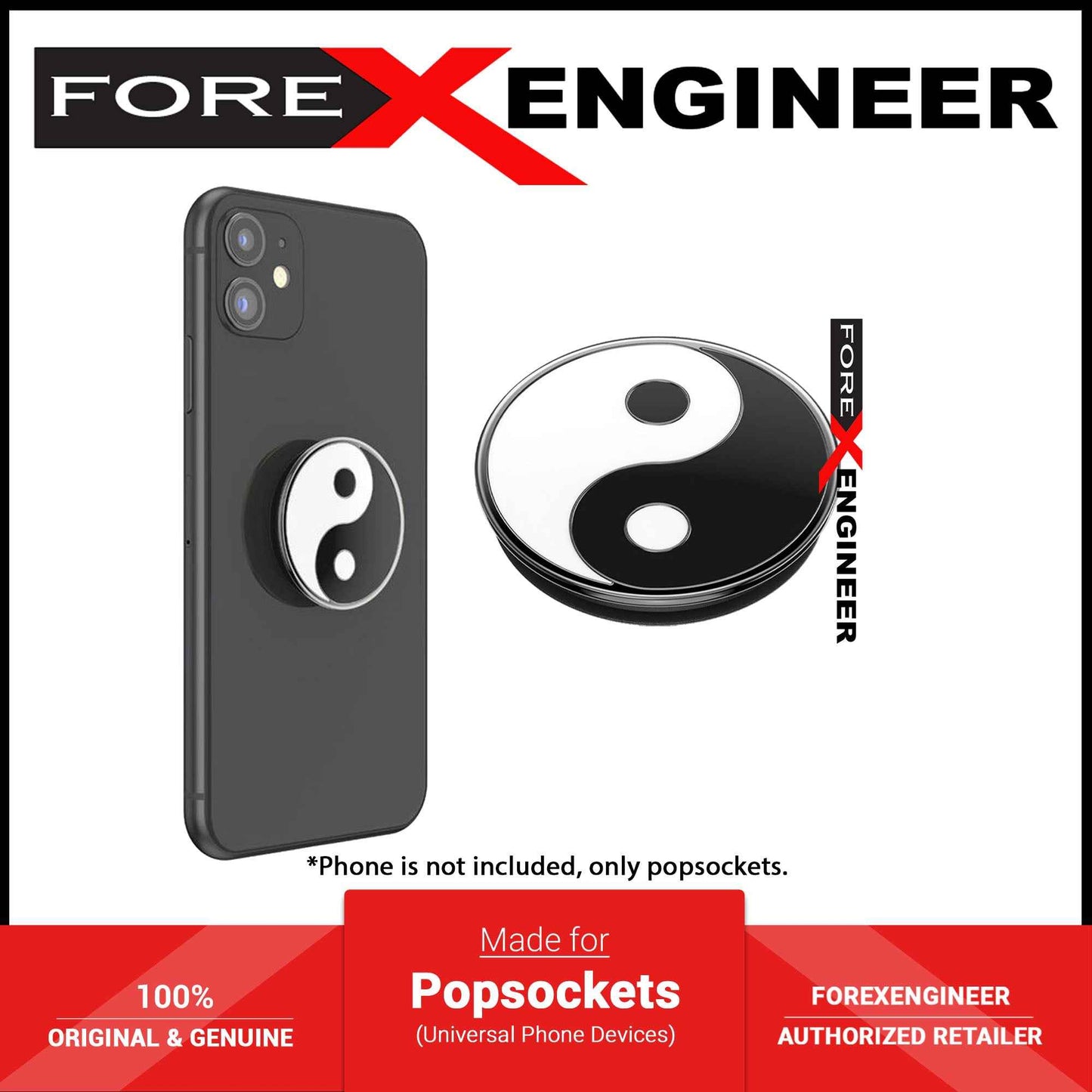 PopSockets PopGrip Premium - Enamel Yin Yang (Barcode : 840173719947 )