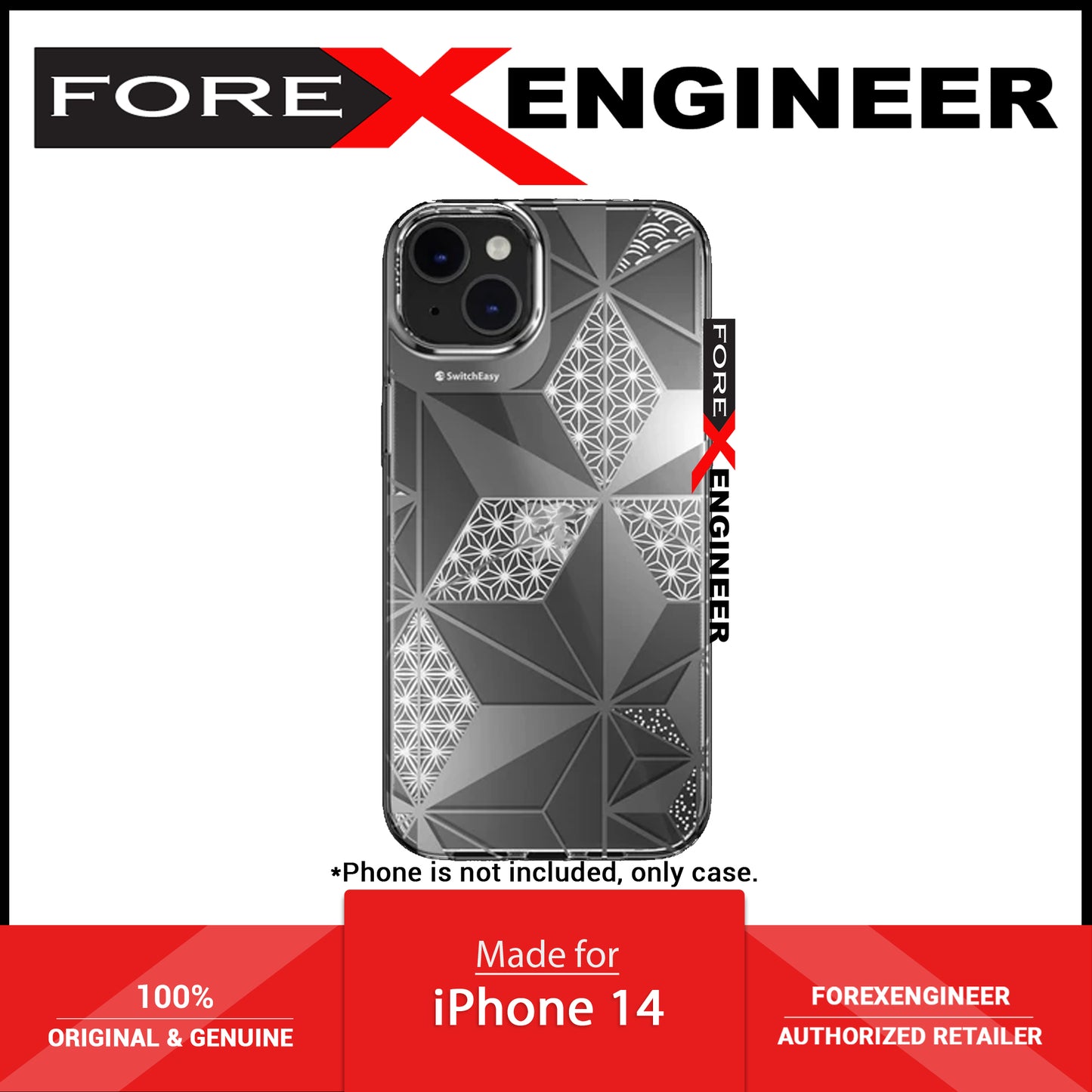 SwitchEasy Artist for iPhone 14 - Double In-Mold Decoration Case - Asanoha (Barcode: 4895241107313 ) - Forexengineer -Malaysia- 4895241107313