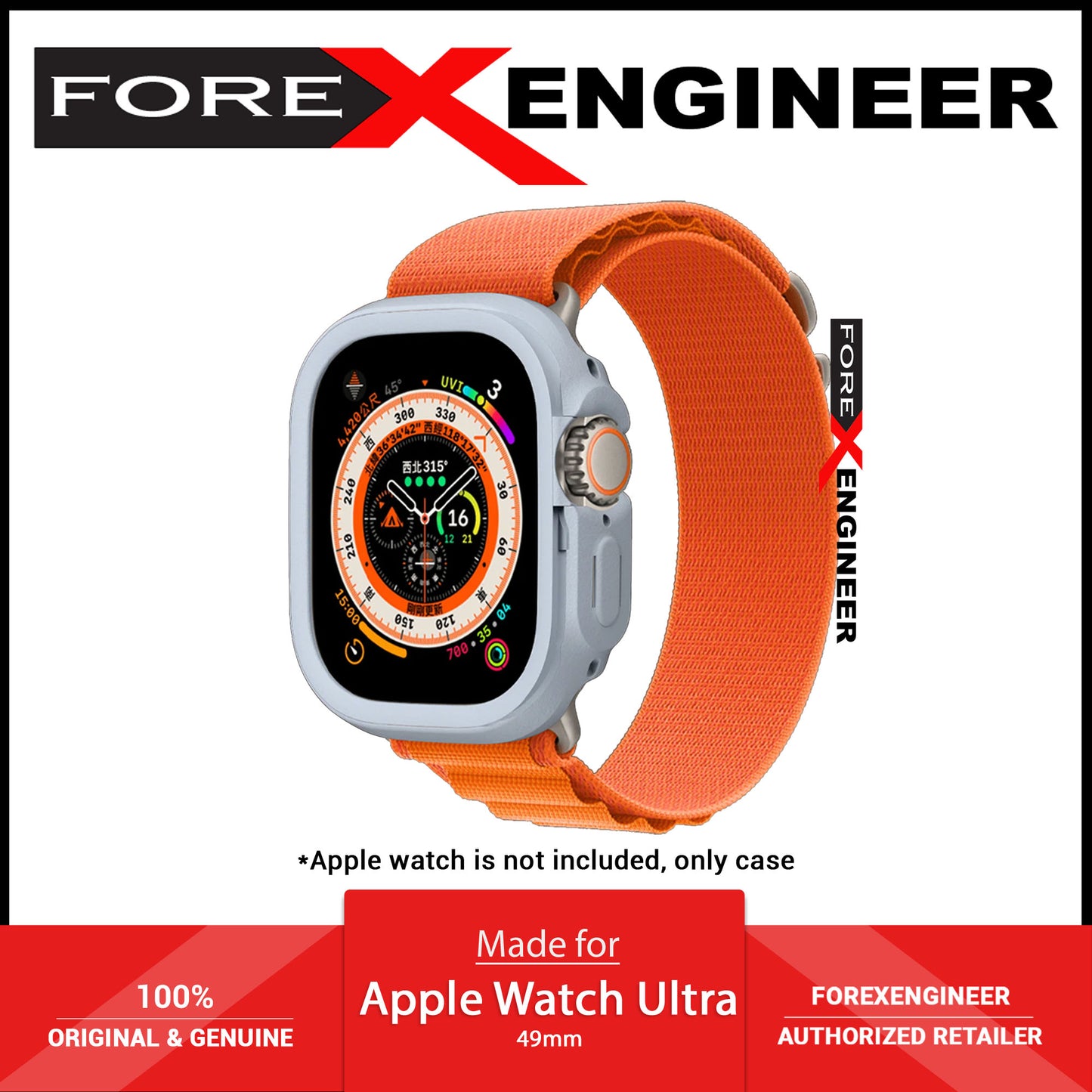 Rhinoshield CrashGuard NX for Apple Watch Ultra 49mm - Ash Grey (Barcode : 4711366111045 )