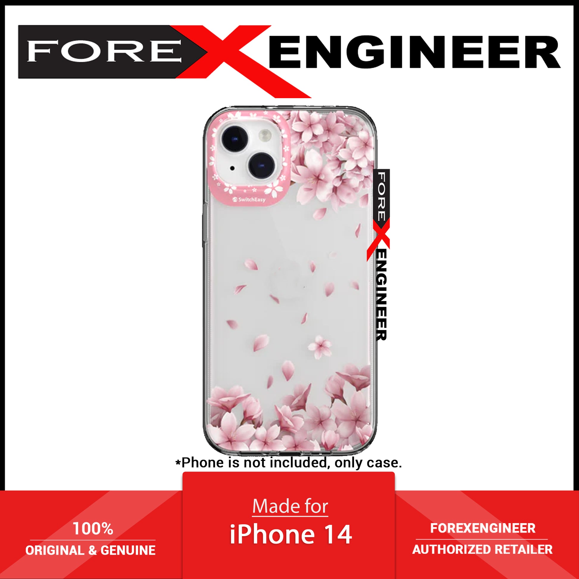 SwitchEasy Artist for iPhone 14 - Double In-Mold Decoration Case - Sakura (Barcode: 4895241107320 ) - Forexengineer -Malaysia- 4895241107320