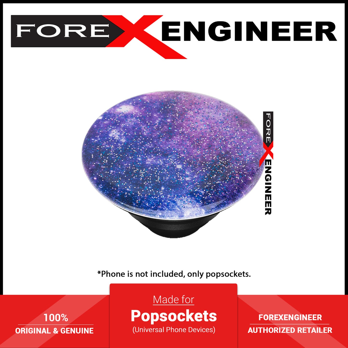 PopSockets Swappable Popgrip Premium - Glitter Nebula (Barcode : 842978139005 )