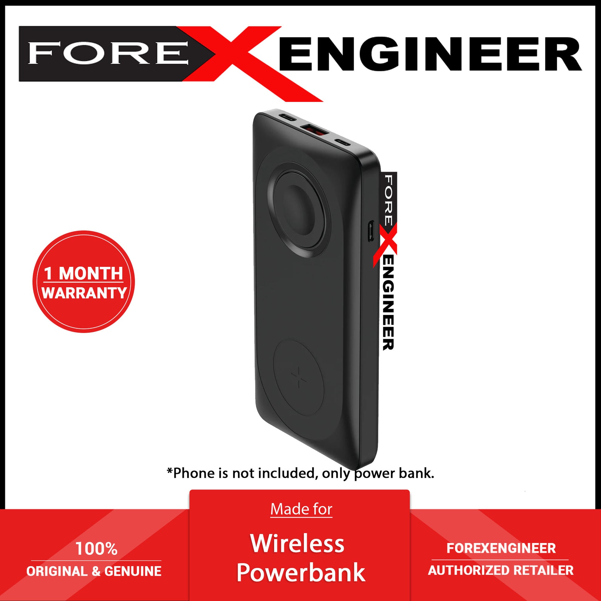 Energea Bazic GoPower Mag ( 4 in 1 ) 10000MAH Magnetic Wireless Charging Power Bank (Barcode: 6957879461590 ) - Forexengineer -Malaysia- 6957879461590