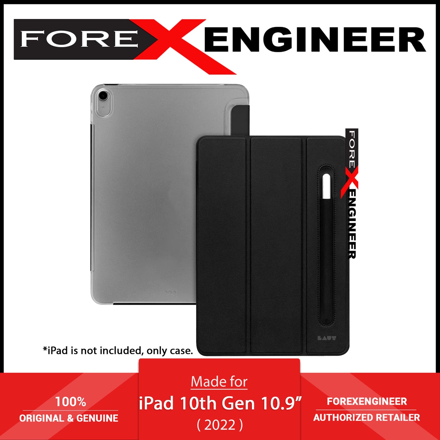 Laut Huex Folio for iPad 10th Gen ( 2022 ) 10.9" - 10.9 - Black (Barcode: 4895206932578 )
