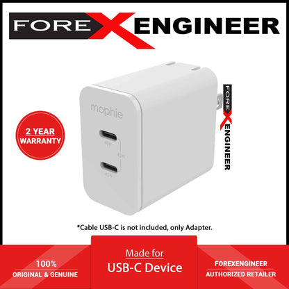 Mophie Speedport 45W GaN - USB C PD Dual Port - White (Barcode: 840056158221 )
