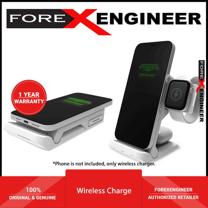 STM ChargeTree Go - Foldable Wireless Charger 15W Max Phone Output - White ( Barcode: 810046111154 )