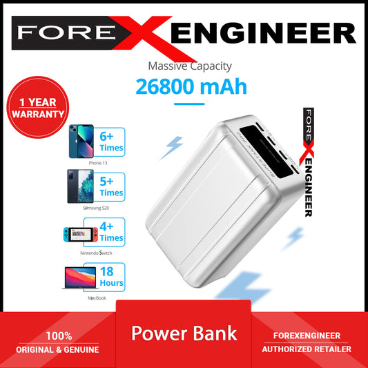 ZENDURE SuperTank Pro 26800mAh 100WPD Portable Power Bank - 4 Port - Laptop Phone Tablet Charge - Silver ( Barcode: 850015412752 )