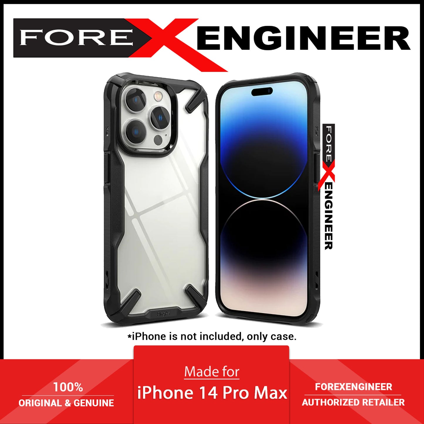 Ringke Fusion X Case for iPhone 14 Pro Max - Black (Barcode : RFXIP14PROMAXB )