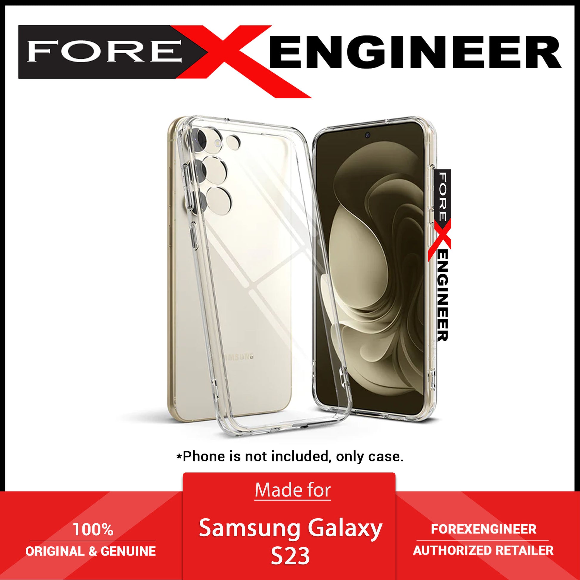 Ringke Fusion Case for Samsung Galaxy S23 - Clear (Barcode : 8809919300162 ) - Forexengineer -Malaysia- 8809919300162