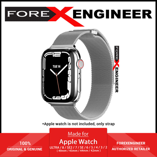 SwitchEasy Mesh Stainless Steel Loop for Apple Watch 49mm - 45mm - 44mm - 42mm ( Series Ultra - 8 - SE2 - 7 - SE - 6 - 5 - 4 - 3 - 2 ) - Silver (Barcode : 4895241108310 )