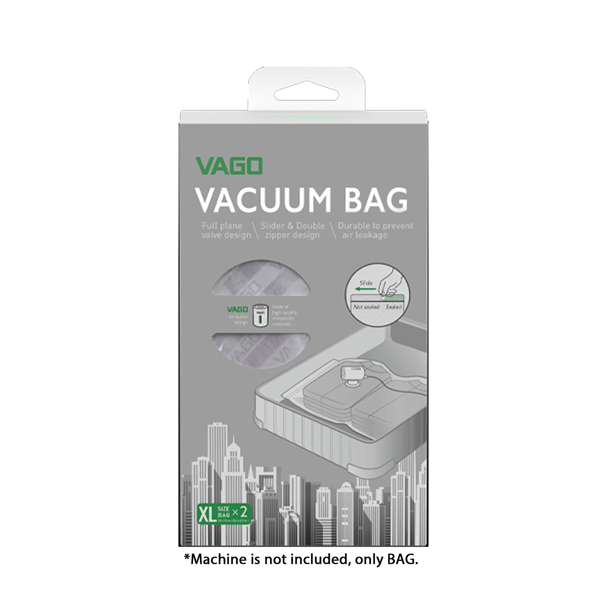 VAGO Z Vacuum Bag S / M / L / XL Size (2 pcs) - BAG ONLY without Machine - Forexengineer-malaysia