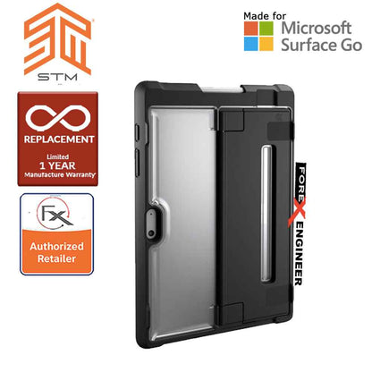STM Dux case for Microsoft Surface Go - Surface Go 2 - Surface Go 3 - Surface 3 - Black color - Forexengineer-malaysia