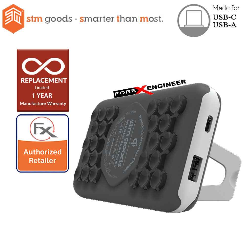 STM PowerKick Wireless Powerbank 10 000 mAh Grey (Barcode