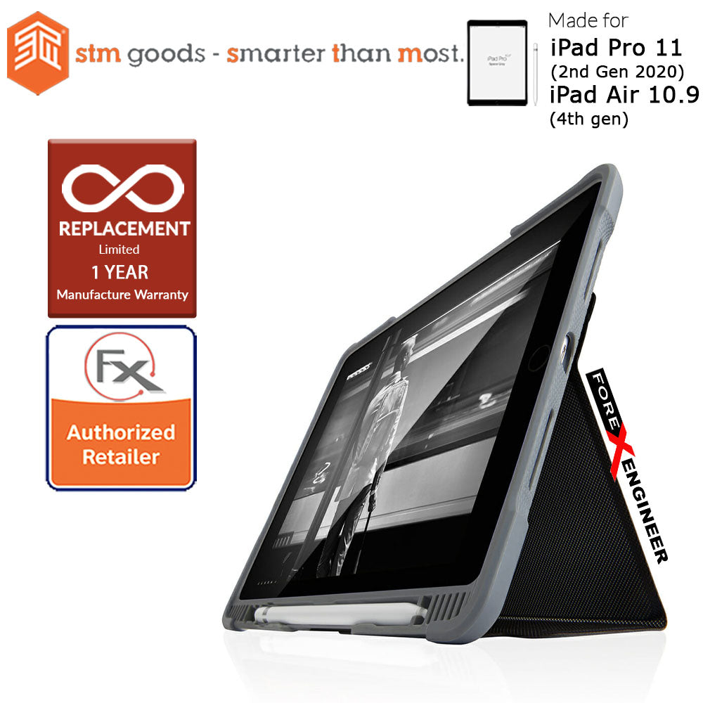 STM Rugged Case Plus for iPad Air 10.9" ( 5th - 4th Gen ) ( 2022 - 2020 ) - iPad Pro 11 (2nd Gen 2020) - Black (Barcode : 810046110669 )