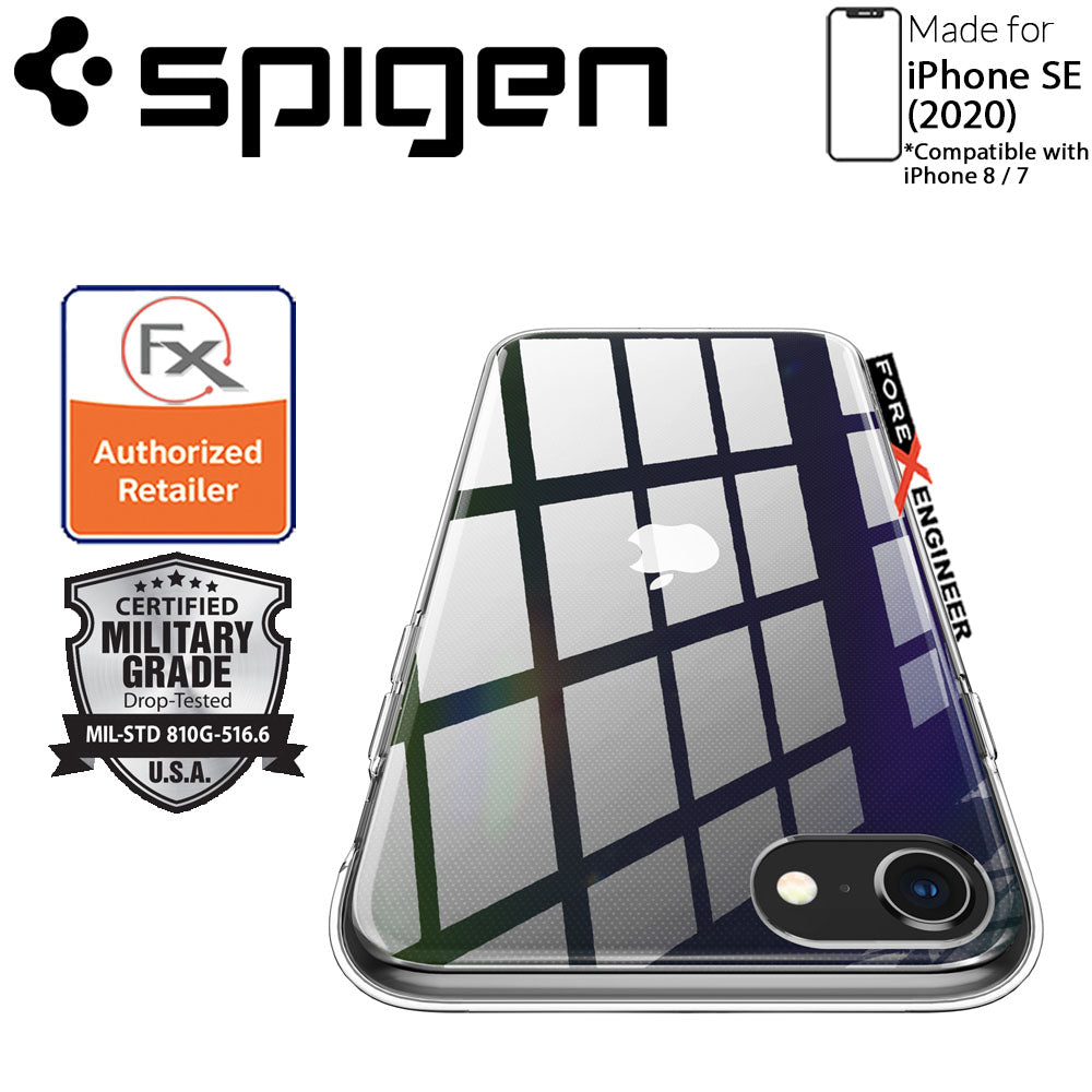 Spigen Crystal Flex for iPhone SE 2nd Gen ( 2020 ) Compatible with iPhone 8 - 7 - Crystal Clear Color ( Barcode: 8809685627364 )