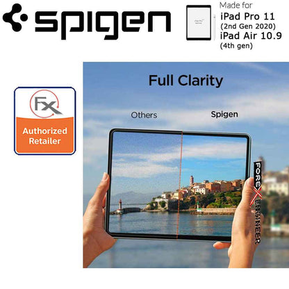 Spigen Premium Tempered Glass Screen Protector for iPad Air 10.9" (4th Gen) - iPad Pro 11 (2nd Gen 2020) - Clear (Barcode : 8809640250354 )