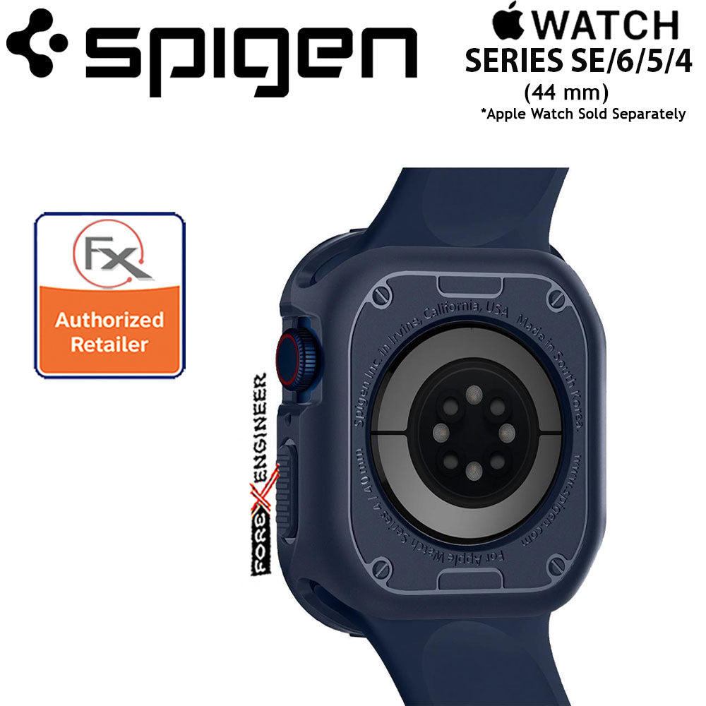 Spigen Rugged Armor for Apple Watch 44mm for Series SE-6-5-4 - Navy Blue (Barcode: 8809756640933 )