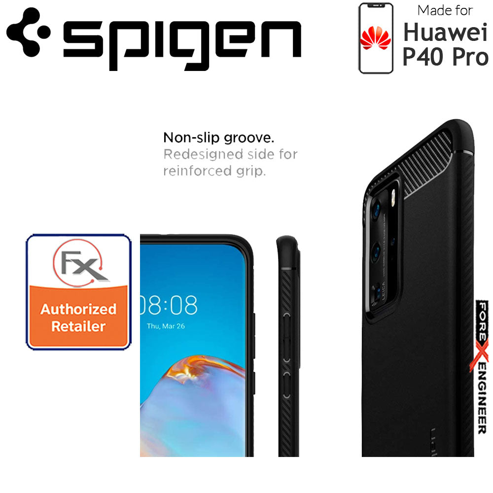 Spigen Rugged Armor for Huawei P40 Pro - Matte Black ( Barcode : 8809685629207 )
