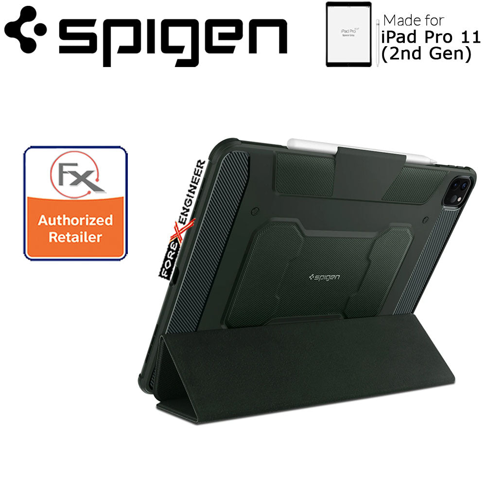 Spigen Rugged Armor Pro for iPad Pro 11 inch ( 2020 ) 2nd Gen - Military Green ( Barcode : 8809685629665 )