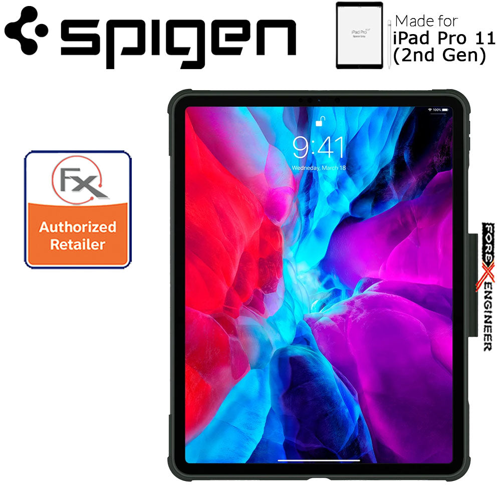 Spigen Rugged Armor Pro for iPad Pro 11 inch ( 2020 ) 2nd Gen - Military Green ( Barcode : 8809685629665 )