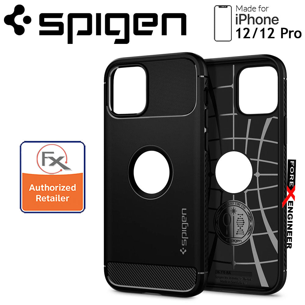 Spigen Rugged Armor for iPhone 12/ 12 Pro  - Matte Black