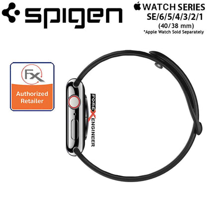 Spigen Silicone Air Fit for Apple Watch SE-6-5-4-3-2-1 (40-38 mm) - Black (Barcode : 8809613768848 )
