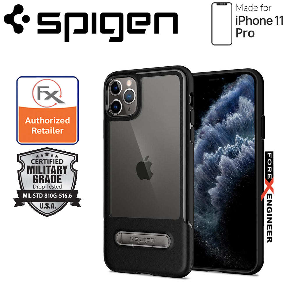 Spigen Slim Armor Essential S for iPhone 11 Pro ( Black ) ( Barcode: 8809671016677 )