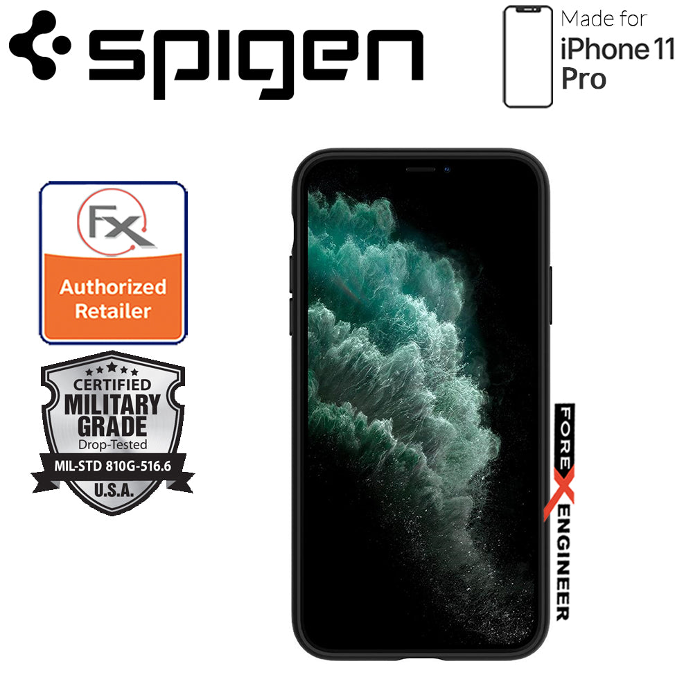 Spigen Slim Armor Essential S for iPhone 11 Pro ( Black ) ( Barcode: 8809671016677 )