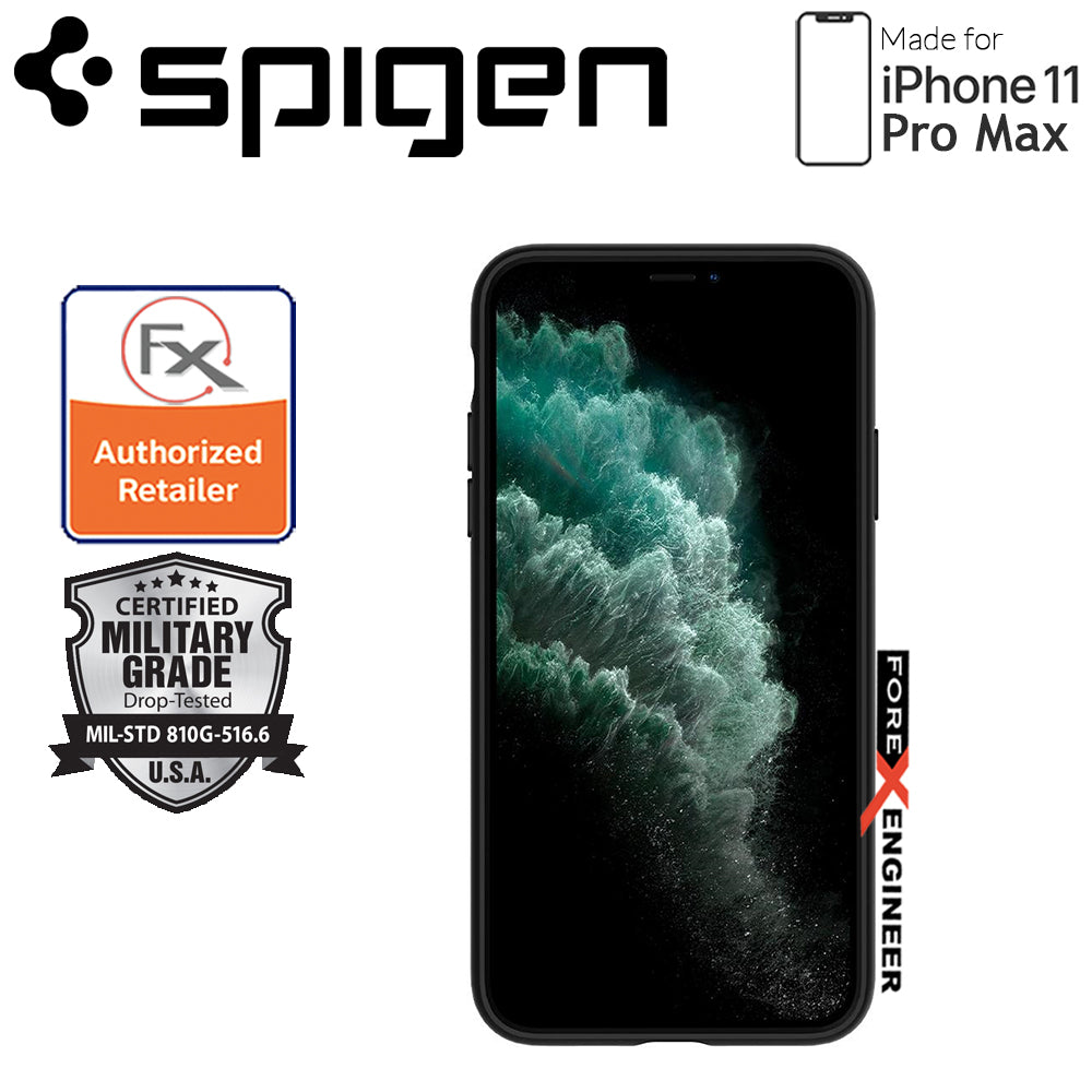 Spigen Slim Armor Essential S for iPhone 11 Pro Max ( Black ) ( Barcode: 8809671016479 )