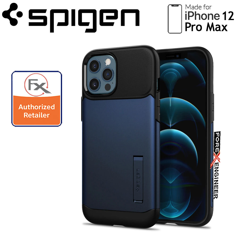 Spigen Slim Armor for iPhone 12 Pro Max 6.7" - Navy Blue ( Barcode : 8809710754621 )