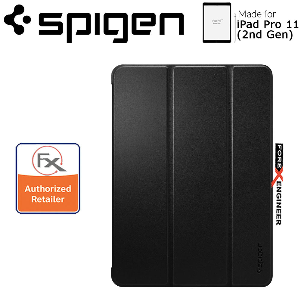 Spigen Smart Fold Case for iPad Pro 11 inch ( 2020 ) 2nd Gen - Black Color ( Barcode : 8809685628484 )