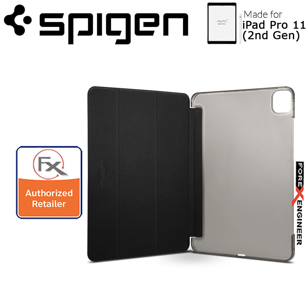 Spigen Smart Fold Case for iPad Pro 11 inch ( 2020 ) 2nd Gen - Black Color ( Barcode : 8809685628484 )