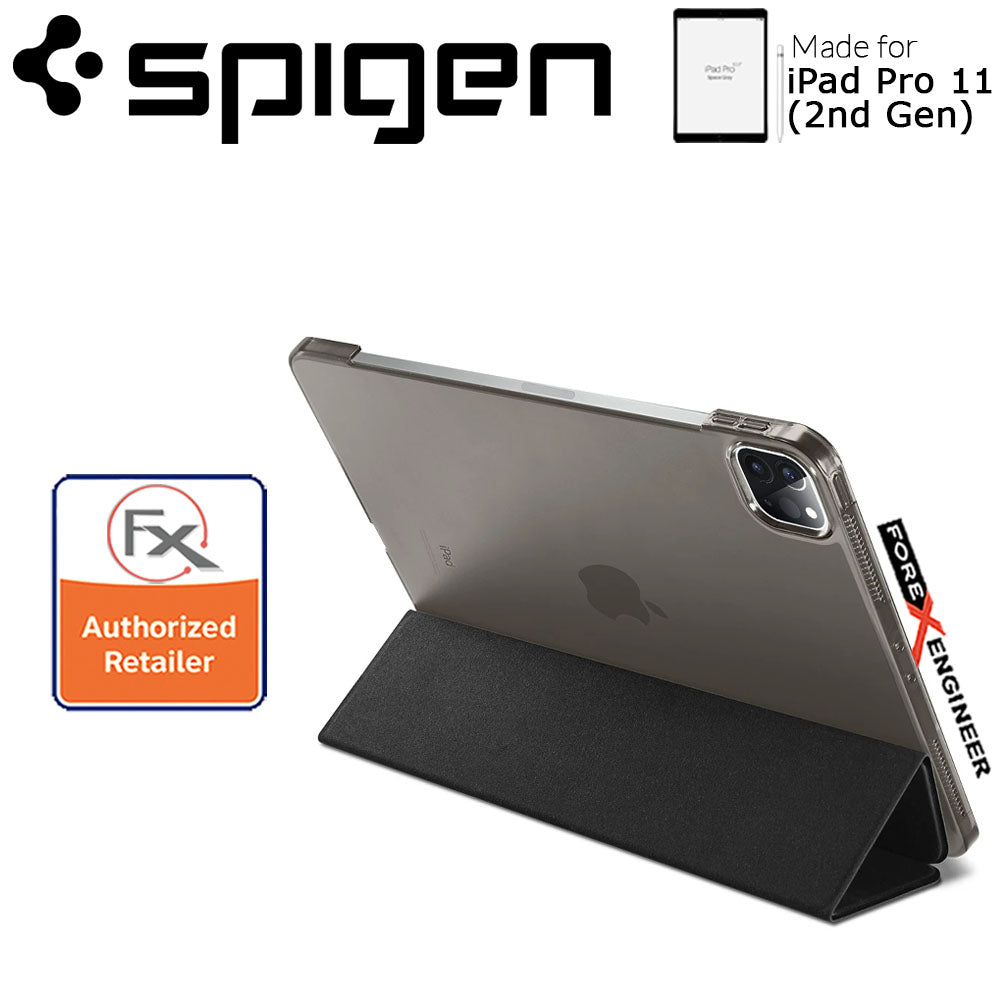 Spigen Smart Fold Case for iPad Pro 11 inch ( 2020 ) 2nd Gen - Black Color ( Barcode : 8809685628484 )