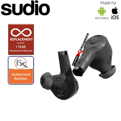 Sudio ETT Wireless Earbuds with  Environmental Noise-Canceling Microphones ( Black ) ( Barcode : 7350071382400 )