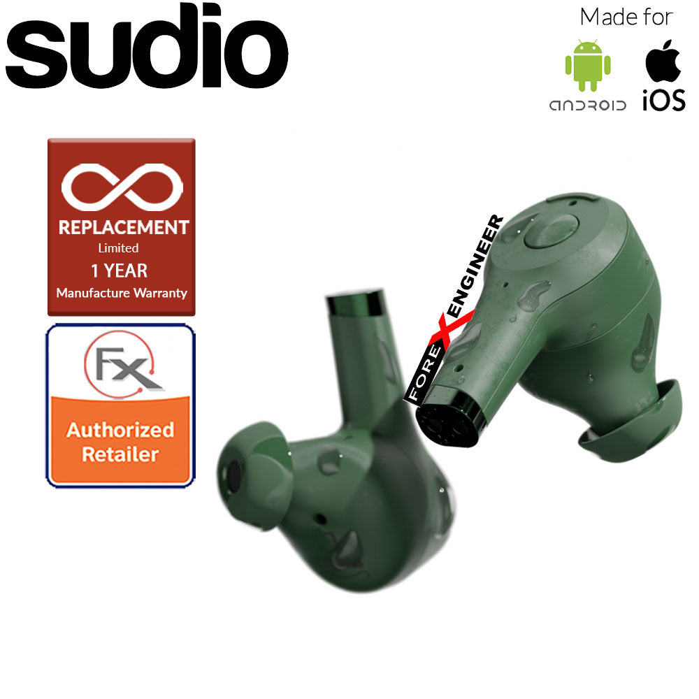 Sudio ETT Wireless Earbuds with  Environmental Noise-Canceling Microphones ( Green )