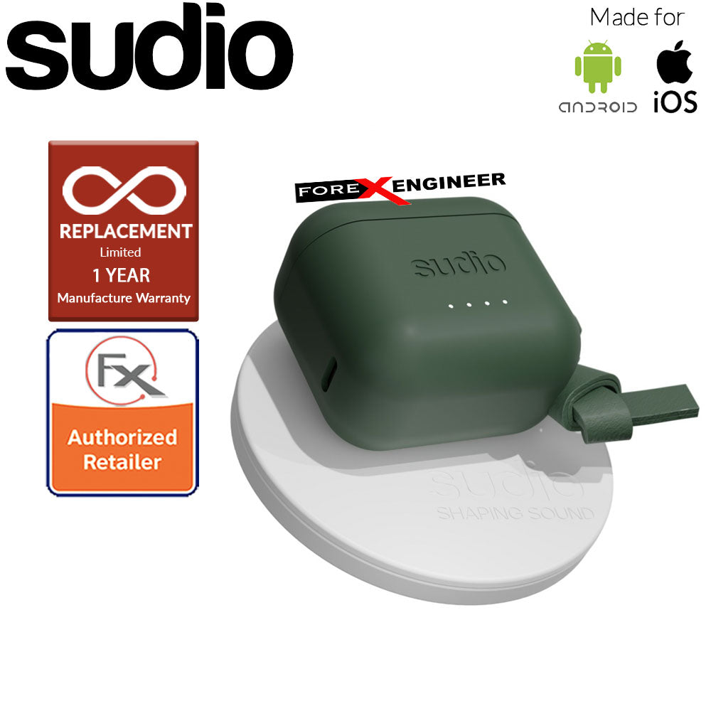 Sudio ETT Wireless Earbuds with  Environmental Noise-Canceling Microphones ( Green )