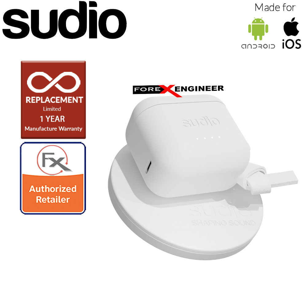 Sudio ETT Wireless Earbuds with  Environmental Noise-Canceling Microphones ( White ) ( Barcode : 7350071382417 )