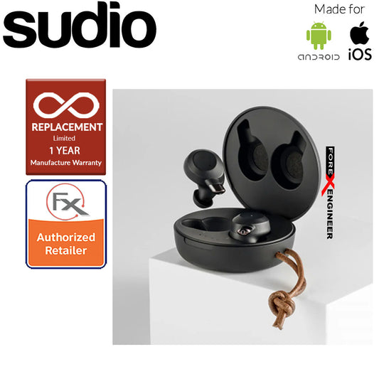 Sudio Fem IPX5 True Wireless Earbuds with 4 Environmental Noise-Canceling Microphones ( Black ) ( Barcode : 7350071383025 )