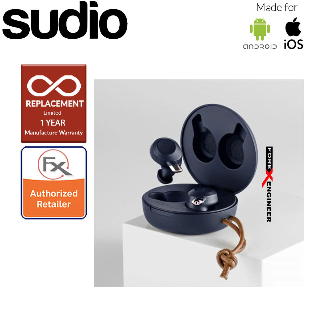 Sudio Fem IPX5 True Wireless Earbuds with 4 Environmental Noise-Canceling Microphones ( Classic Blue ) ( Barcode : 7350071383407 )