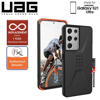 [RACKV2_CLEARANCE] UAG Civilian for Samsung S21 Ultra - Black ( Barcode : 812451038880 )