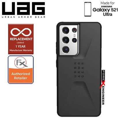 [RACKV2_CLEARANCE] UAG Civilian for Samsung S21 Ultra - Black ( Barcode : 812451038880 )